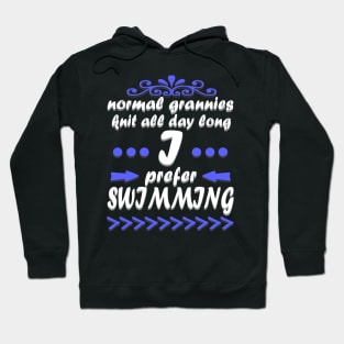 Swimming grandma pension funny slogan gift Hoodie